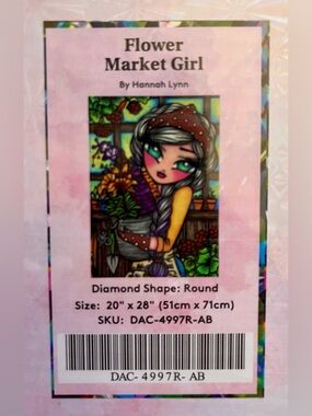 NEW & ARCHIVED! Diamond Art Club Flower Market Girl Hannah Lynn